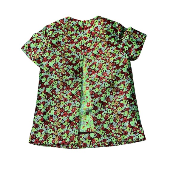 Elizabeth and James Multicolor Floral Short Sleeve Top size O - Picture 3 of 6